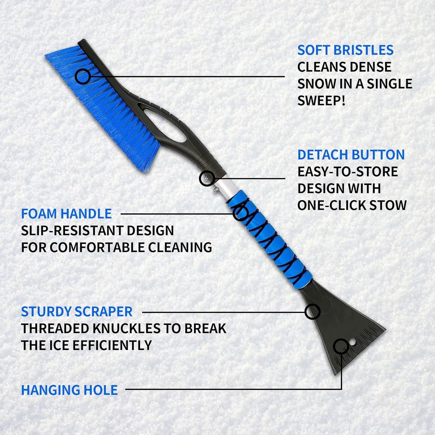 Ensemble chasse-neige et balai pour voiture Lighteme