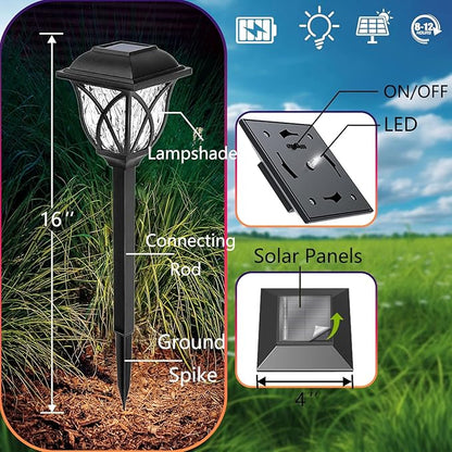 Lot de 8 lampes solaires LED Lighteme, grandes lampes d'extérieur rotatives jusqu'à 10 lumens 