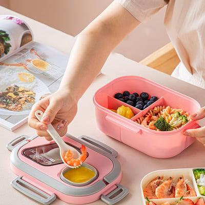 Tragbarer Lunchbehälter von Lighteme mit Fächern und Tragegriff