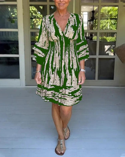 Lighteme Maxikleid im Bohemian-Stil mit V-Ausschnitt