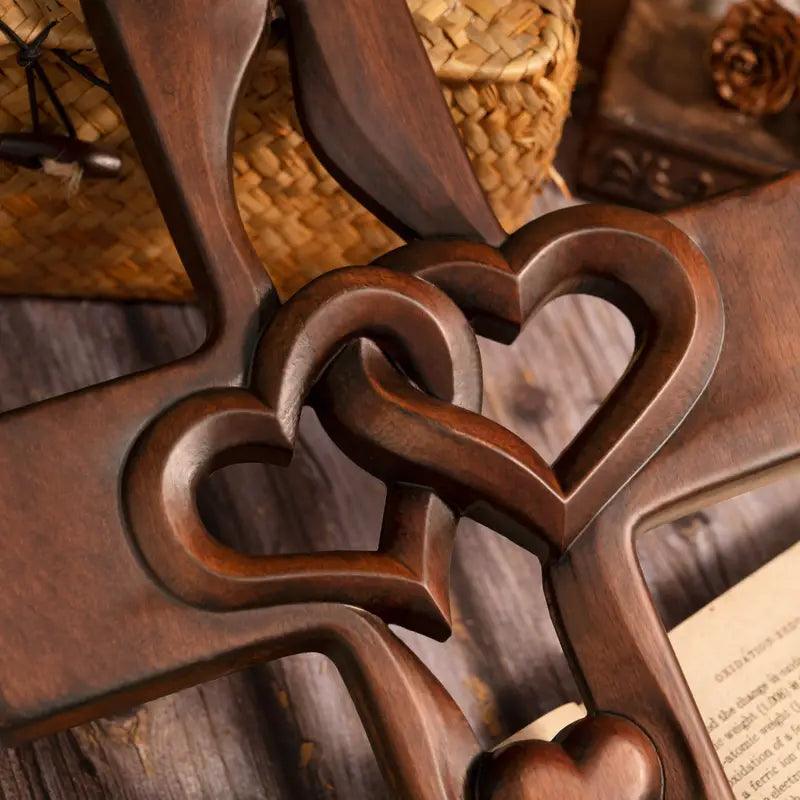 Handdeko Lighteme Love mit Holzmaserung