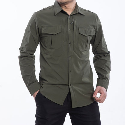 Lighteme Tactical Herren Langarmhemd, Stretchstoff, warme Jacke für den Winter