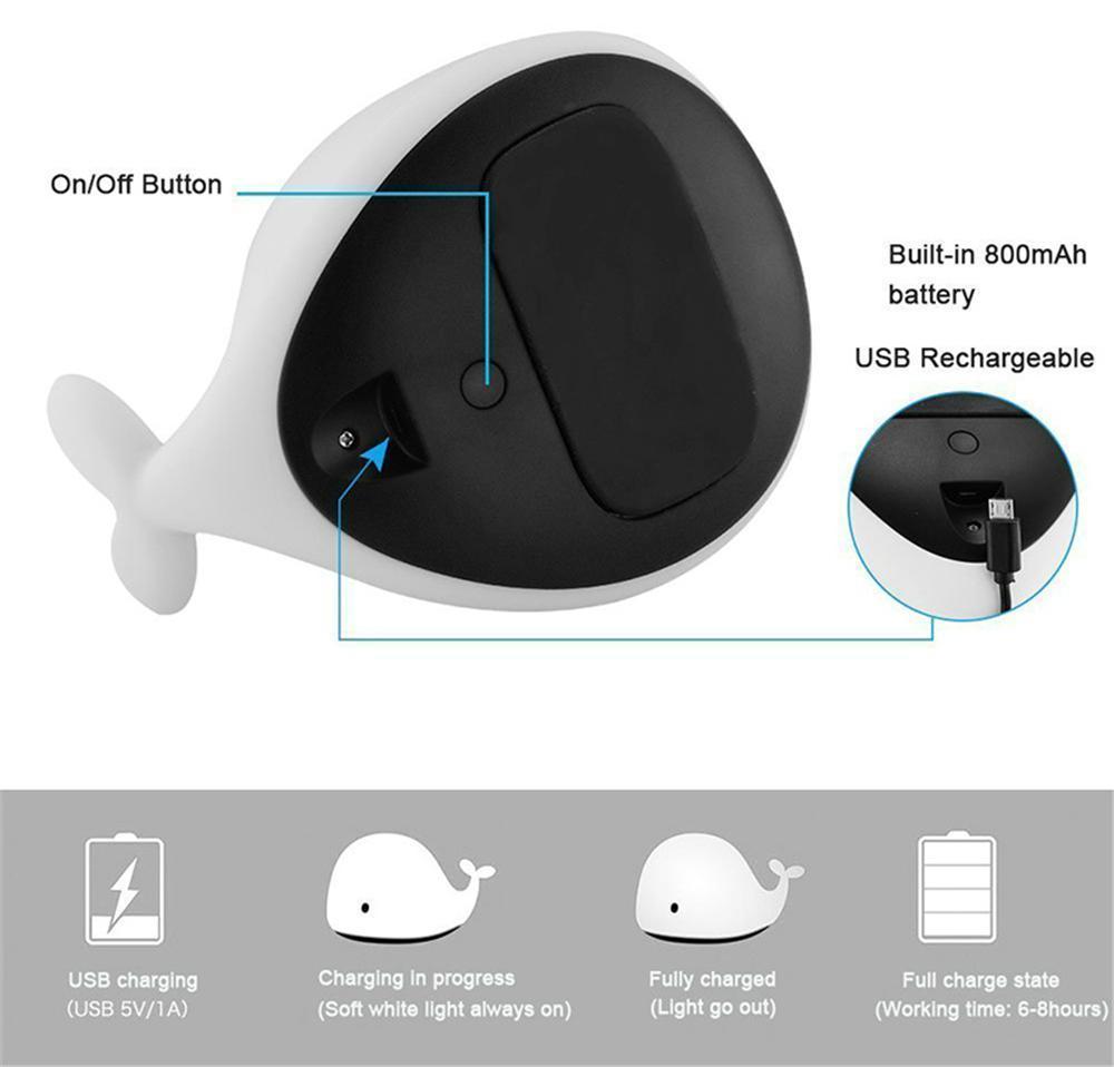 Lighteme Niedliches Delfin-Touch-Nachtlicht