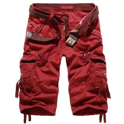 Lighteme Herren Multi Pocket Stilvolle Cargo Shorts, Wandershorts