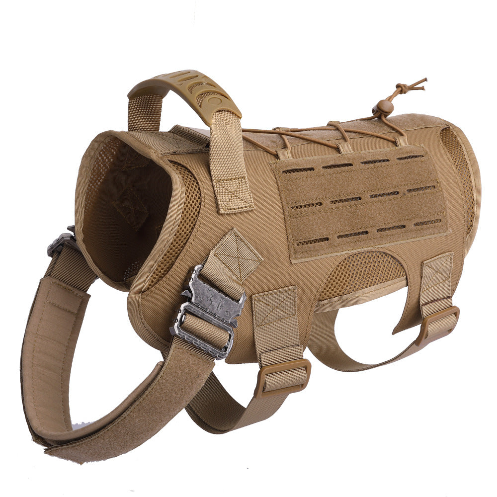 Harnais tactique en nylon pour chien Lighteme - Harnais de dressage pour chien très résistant - Sans traction - Liquidation
