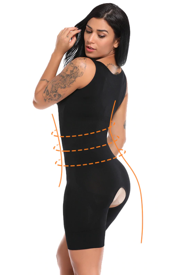 Body amincissant Lighteme - Gainant complet avec rehausseur de fesses - Accès facile à la salle de bain