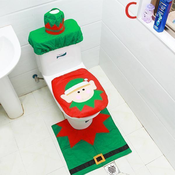 Housse de siège de toilette Lighteme Christmas (1 ensemble)