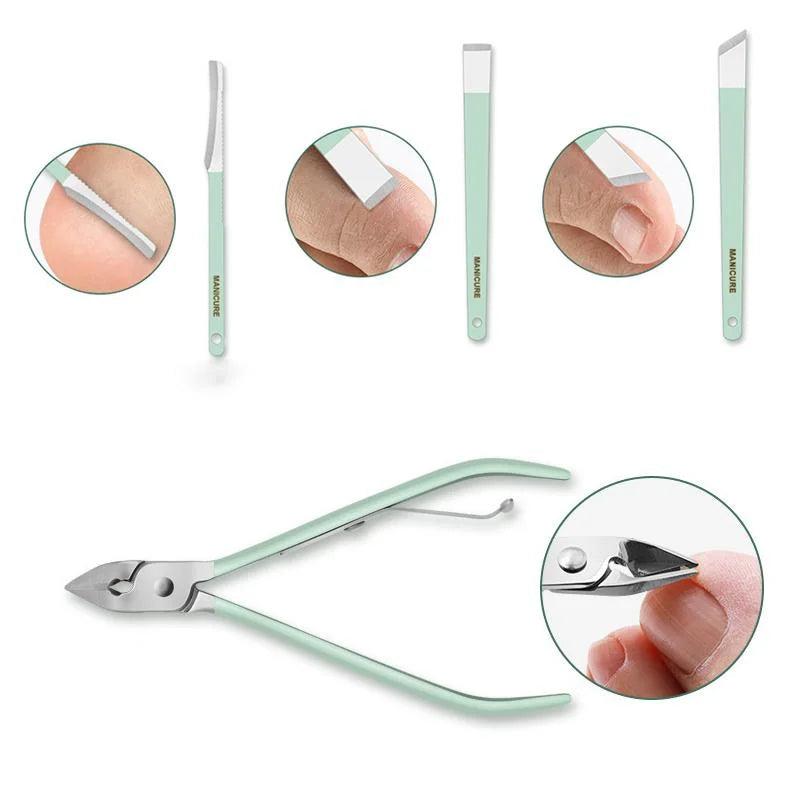 Lighteme Lot de 12 à 16 coupe-ongles en acier inoxydable avec sac pliable