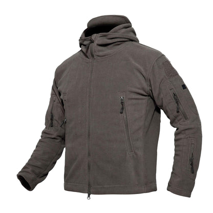 Lighteme Warmer Fleece-Mantel mit Kapuze für taktische Militärjacke