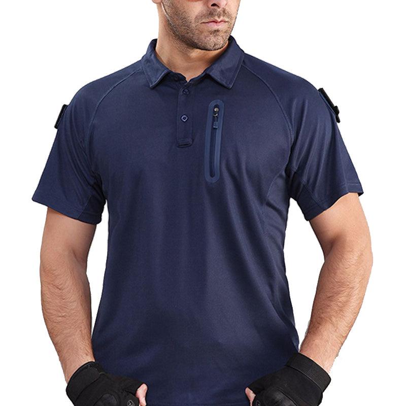 Lighteme Herren-Battle-Top, kurzärmlig, schnelltrocknend, kahki