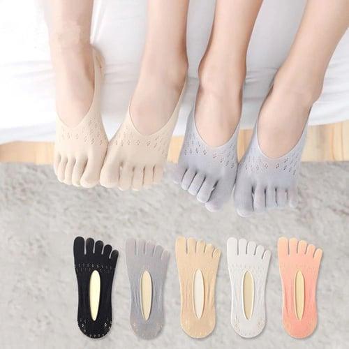 Chaussettes respirantes ultra-fines à cinq orteils Lighteme | Lot de 5 paires