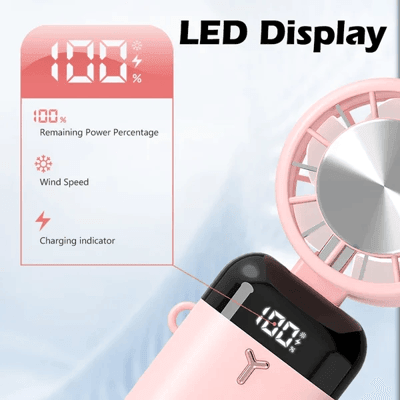 Tragbarer Ventilator von Lighteme mit Telefonständer
