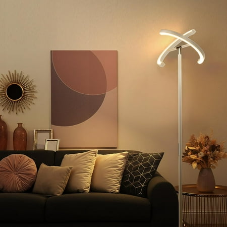 Lighteme Moderne LED-Stehlampe, dimmbares Uplight zum Lesen in Ihrem Schlafzimmer oder Wohnzimmer