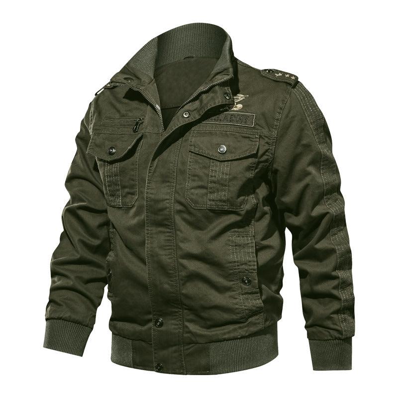 Leichte Army-Winderbreaker-Jacke aus Lighteme-Baumwolle