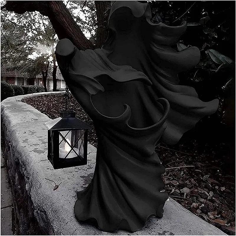 Statue en résine Lighteme de sorcière/fantôme d'Halloween