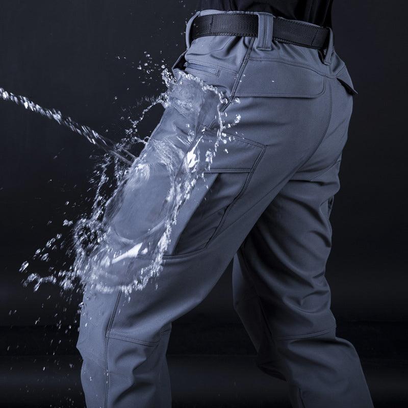 Lighteme Softshell wasserdichte taktische Hose für den Winter Schwarz