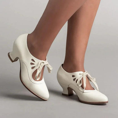 Orthopädische Schuhe mit hohem Absatz aus Leder von Lighteme für Damen