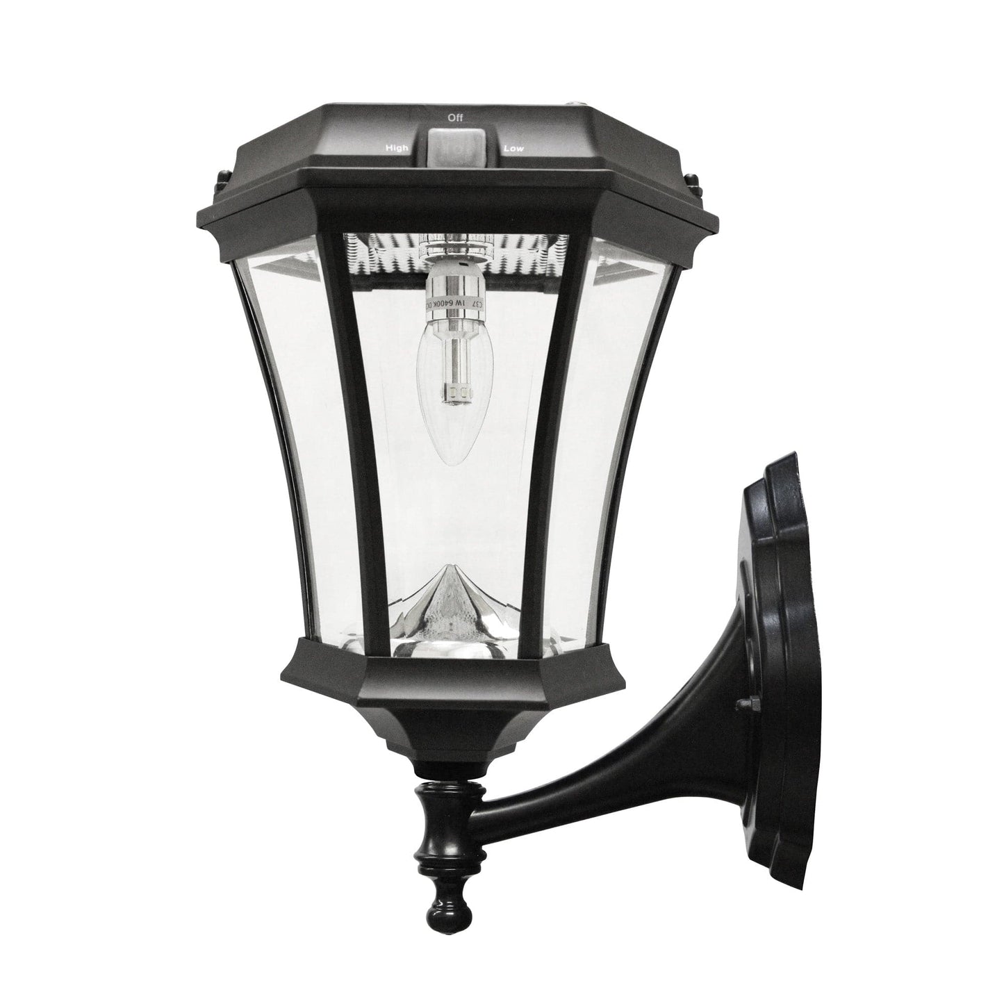Lighteme Solar-Laternenpfahlleuchten – Solarlampe mit Glühbirne – 3-Wege-Montierung
