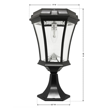 Lighteme Solar-Laternenpfahlleuchten – Solarlampe mit Glühbirne – 3-Wege-Montierung