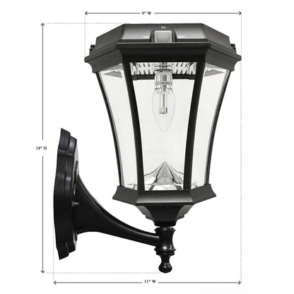 Lighteme Solar-Laternenpfahlleuchten – Solarlampe mit Glühbirne – 3-Wege-Montierung