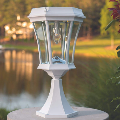 Lampadaire solaire blanc Lighteme - Lampe solaire à ampoule