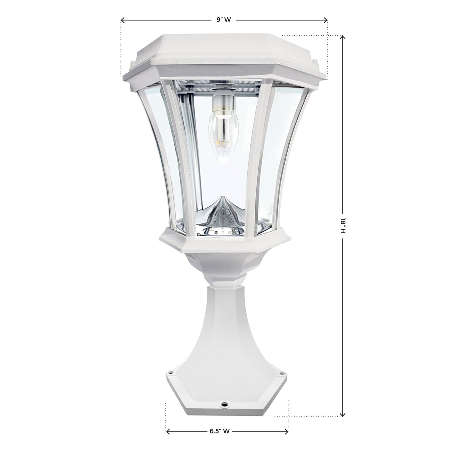 Lampadaire solaire blanc Lighteme - Lampe solaire à ampoule