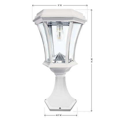 Lampadaire solaire blanc Lighteme - Lampe solaire à ampoule