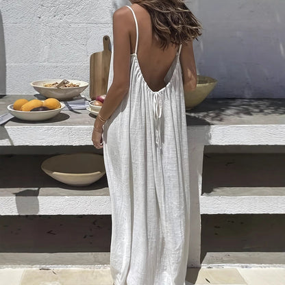 Women's Solid Color Cami Lounge Dress