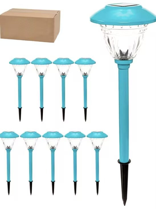 Lighteme 10er-Pack Solar-LED-Wegeleuchten für den Außenbereich, Edelstahl 