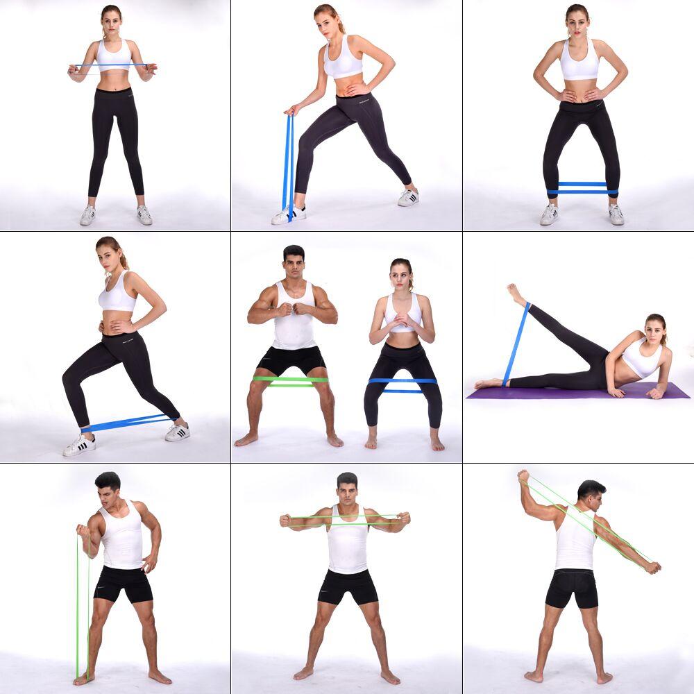 (Lot de 5) Bandes de résistance Lighteme - Ensemble de musculation progressive avec sac de transport