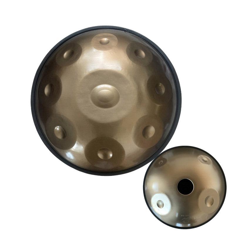 Lighteme Personnalisés 22 pouces 13(9+4) notes en acier inoxydable Handpan Drums, kurd / celtic ré mineur Hang Drum Instrument