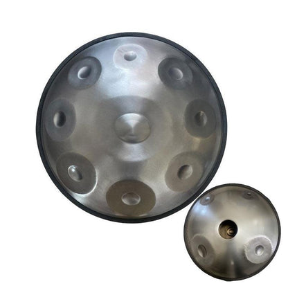 Lighteme Personnalisés 22 pouces 13(9+4) notes en acier inoxydable Handpan Drums, kurd / celtic ré mineur Hang Drum Instrument
