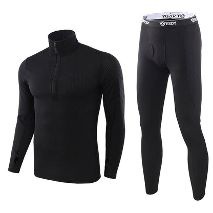 Ensemble de sous-vêtements de sport tactiques en polaire chaude pour hommes Lighteme