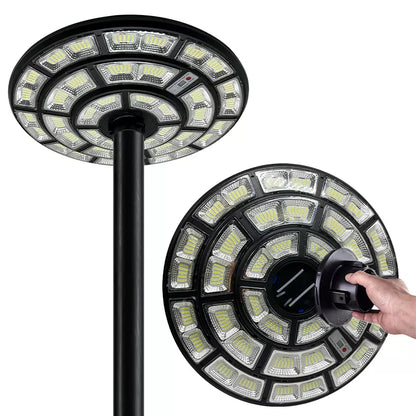 Lighteme 2500W Solar-Außenleuchte UFO Gartenmast und Wandstraßenlaternen für Haus, Hof, Bauernhäuser mit Fernbedienung