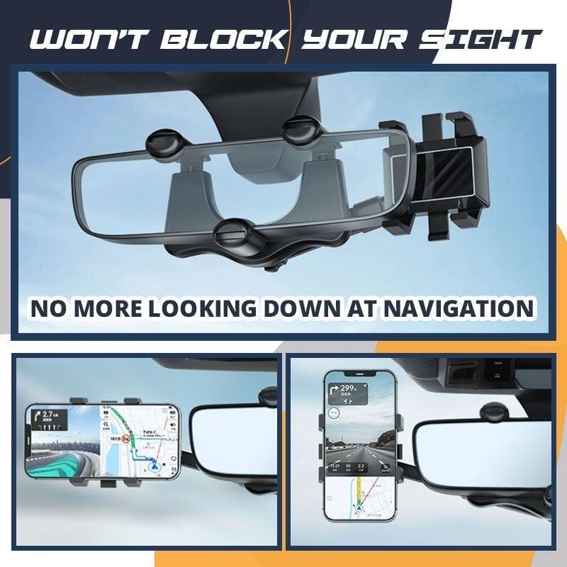 Support de téléphone de voiture rotatif et rétractable Lighteme