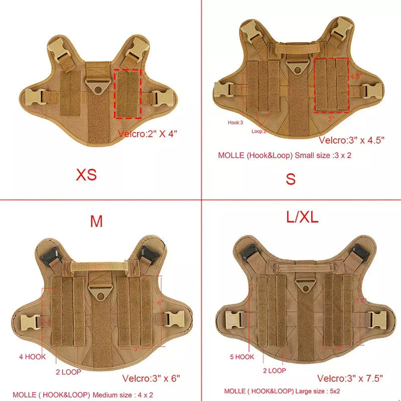 Harnais tactique réglable pour chien de berger allemand Lighteme avec poignée