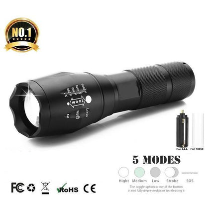 Lighteme Taktische LED-Taschenlampe 3800 Lumen 5-Modus Wasserdicht Beschichtung