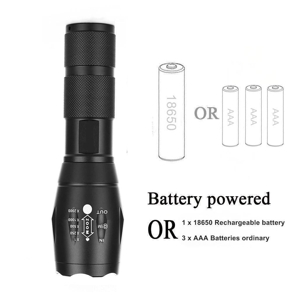 Lighteme Taktische LED-Taschenlampe 3800 Lumen 5-Modus Wasserdicht Beschichtung