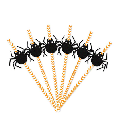 Lot de 24 pailles en papier Halloween Horror Lighteme