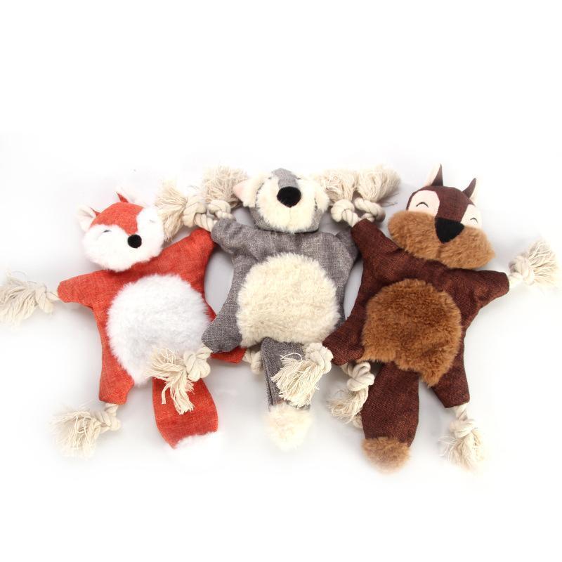 Peluche chien Lighteme en forme d'animal à mordre (3 couleurs)