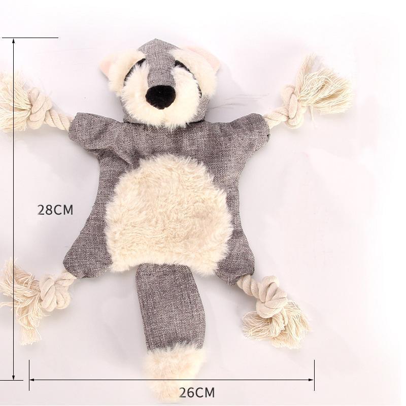 Peluche chien Lighteme en forme d'animal à mordre (3 couleurs)