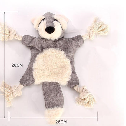 Peluche chien Lighteme en forme d'animal à mordre (3 couleurs)