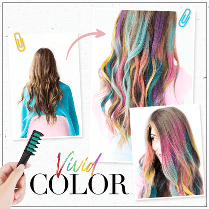 Lighteme Temporärer Haarfärbekreidekamm | Set mit 10 Farben