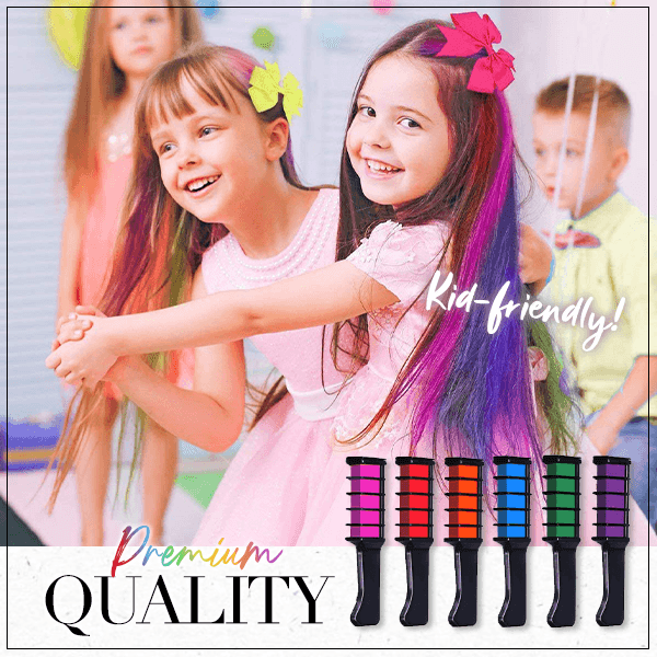 Lighteme Temporärer Haarfärbekreidekamm | Set mit 10 Farben