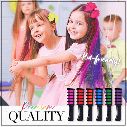 Lighteme Temporärer Haarfärbekreidekamm | Set mit 10 Farben