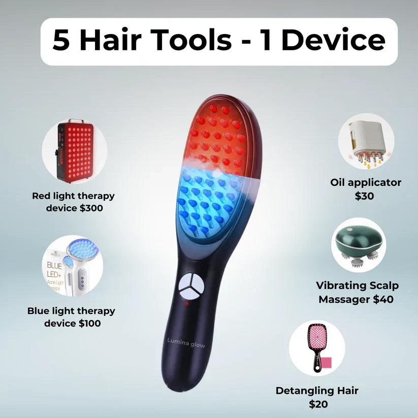 Lighteme Elektrischer Haarmassagekamm mit Spray – Verbessert die Gesundheit und den Glanz Ihres Haares 