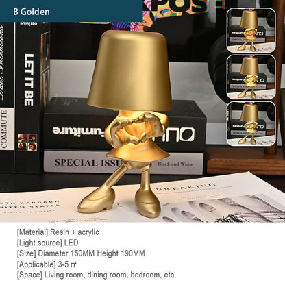 Lighteme Little Golden Man Touch-Lade-Schreibtischlampe