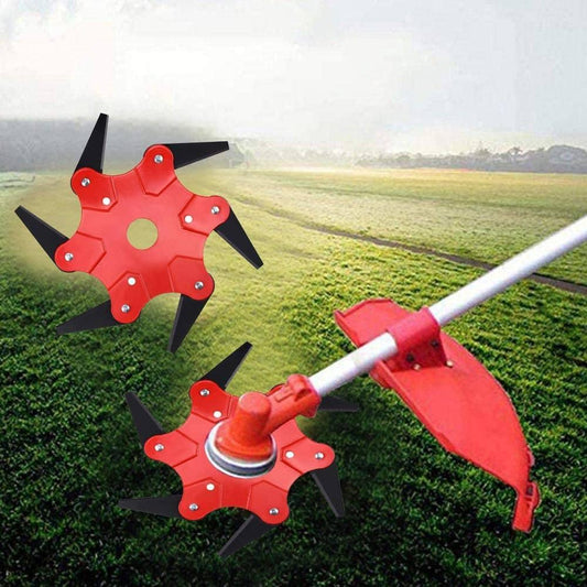 Lighteme Universal 6-Stahl-Rasiermesser-Grasschneidekopf