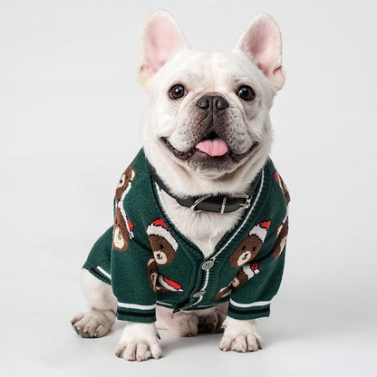 Lighteme Weihnachtspullover mit Bärenmuster (Katze/Hund) (7 Größen)
