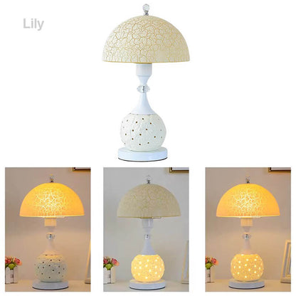 Lighteme Beautiful Crack Ceramic Table Lamp